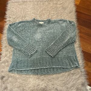 Cynthia rowley women’s light teal velvet soft polyester sweater‎